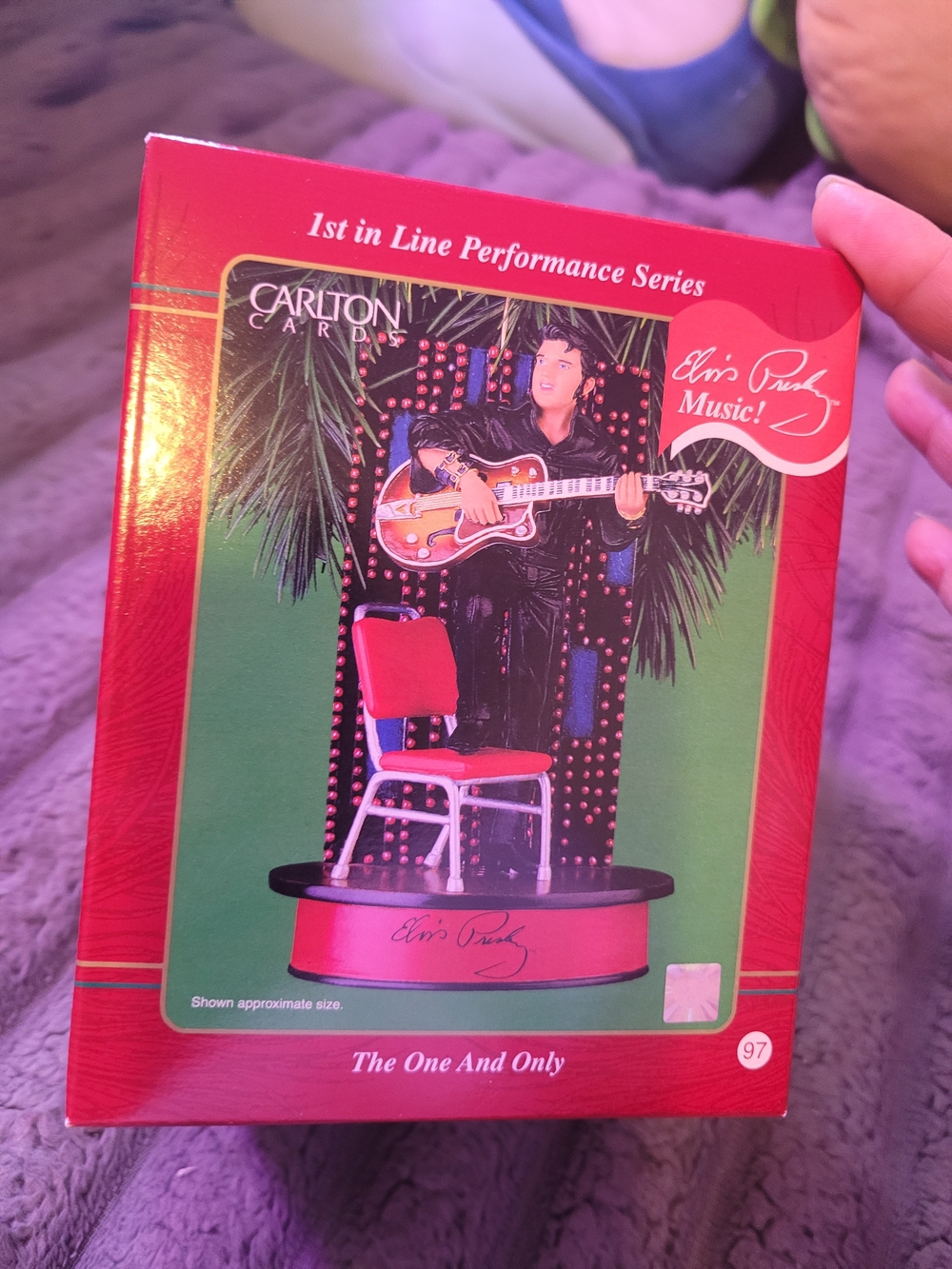 Vintage Collectible Carlton Cards Elvis Presley Red Holiday Music Ornament